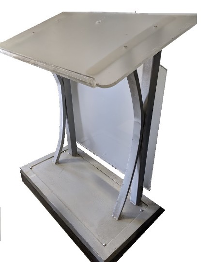 Gray Podium with Lucite sides