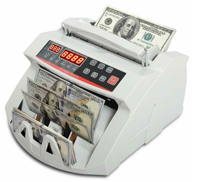 Money Counter counting $100 bills, Money Counter Prop