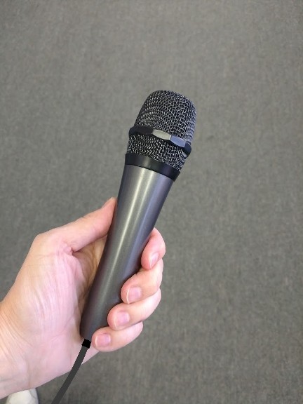 microphone dark gray prop